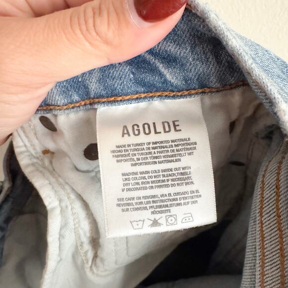 AGOLDE Medium Wash Kye Mid Rise Straight Crop Jeans Size 29 - Picture 5 of 8